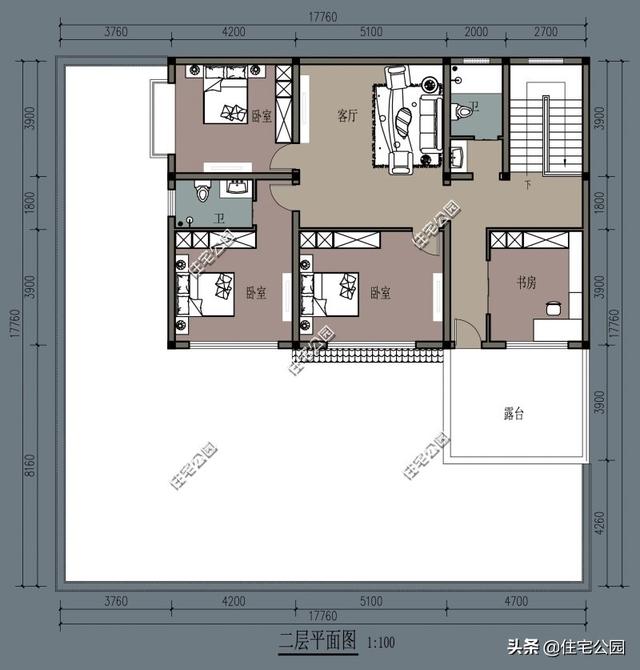 建一栋三开间的农村别墅，要带堂屋，该怎么设计？